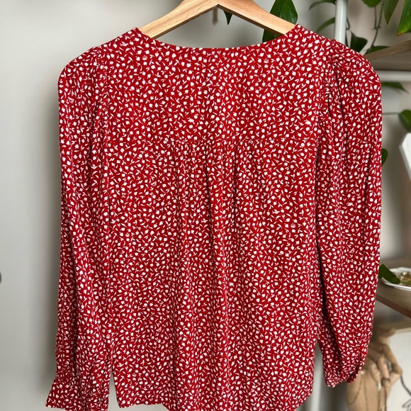 Madewell Kinston Blouse- Side Button- Vneck Wrap Top- Women’s Top - Picture 4 of 6